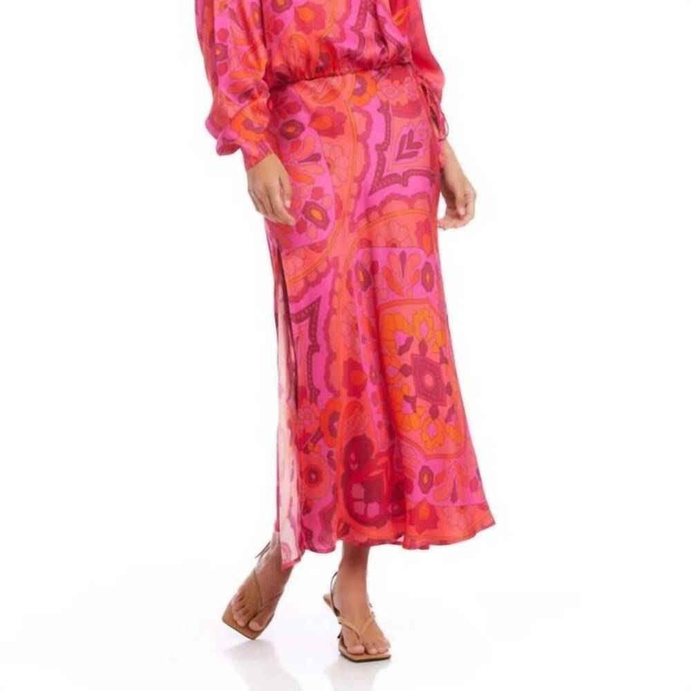 NEW FIFTEEN TWENTY faena skirt in pink print